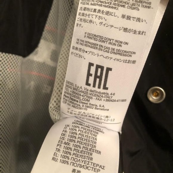 MENS DIESEL J-AKITO LOGO EMBROIDERED COACH JACKET SIZE M - Picture 7 of 16